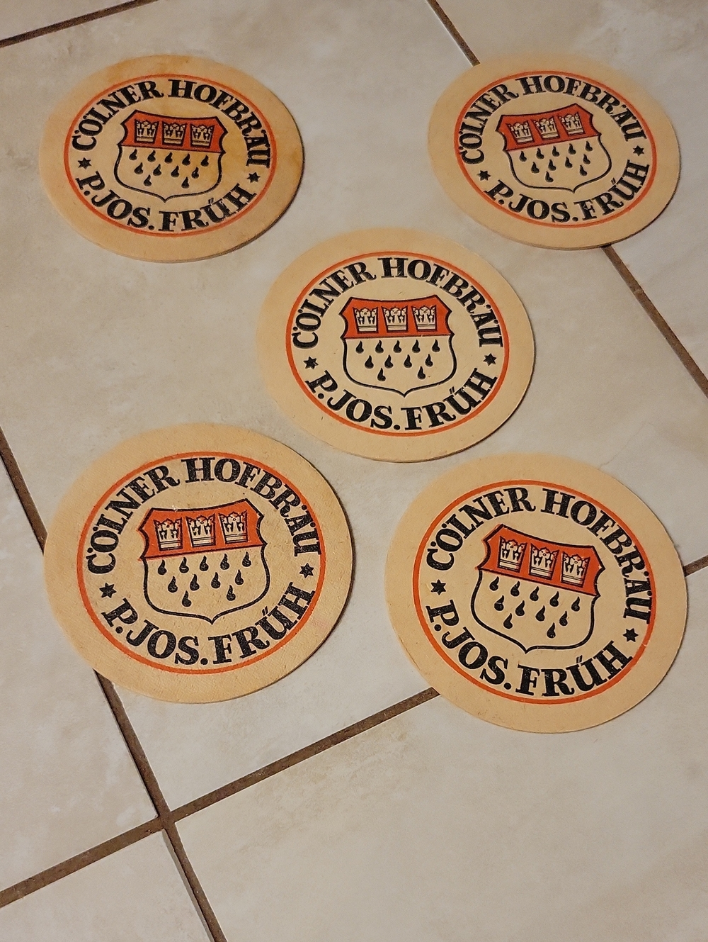 Vintage Gernan Beer Coaster Set Of 5 Coliner Hofbrau